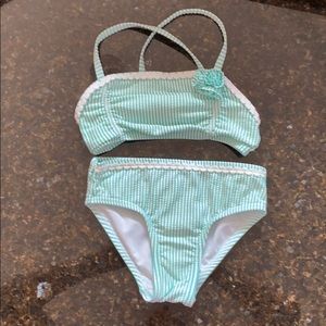 Seersucker Toddler Girls’ Bathing Suit